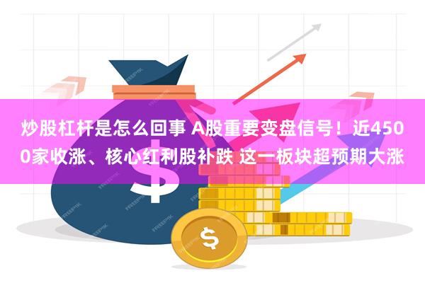 炒股杠杆是怎么回事 A股重要变盘信号！近4500家收涨、核心红利股补跌 这一板块超预期大涨