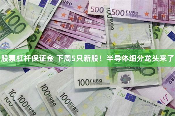 股票杠杆保证金 下周5只新股！半导体细分龙头来了