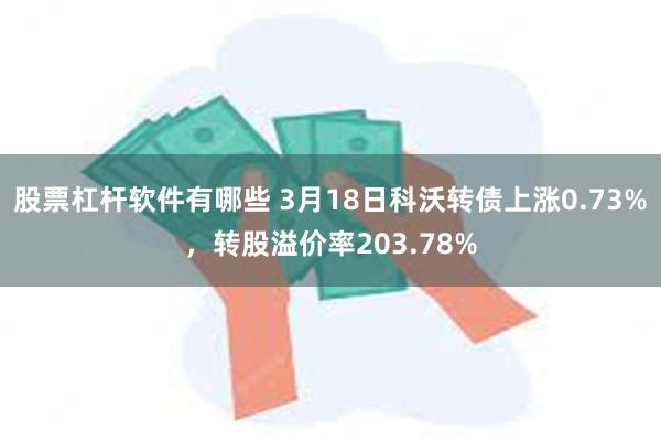 股票杠杆软件有哪些 3月18日科沃转债上涨0.73%，转股溢价率203.78%